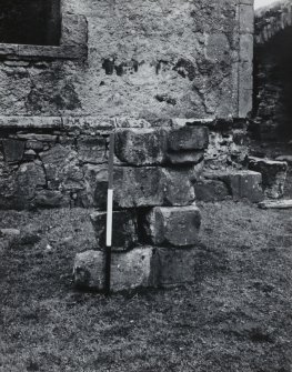 Bernera Barracks.
View of reconstruction of jamb of main entrance gateway.