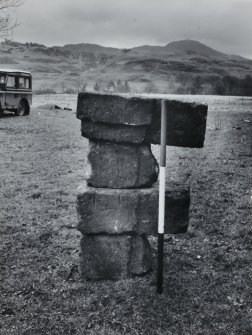 Bernera Barracks.
View of reconstruction of jamb of main entrance gateway.