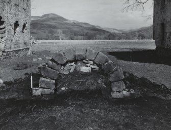 Bernera Barracks.
View of reconstruction of arch over main entrance gateway.