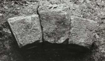 Bernera Barracks.
Detail of collapsed voussoirs from main entrance gateway.