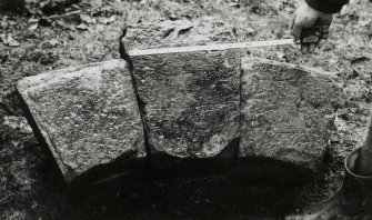 Bernera Barracks.
Detail of collapsed voussoirs from main entrance gateway.