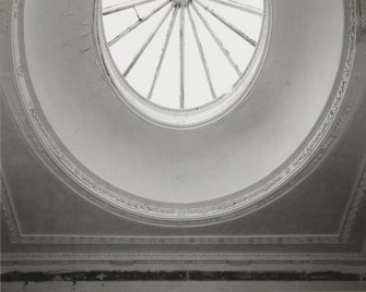 Interior-detail of frieze and cupola above stairwell on Third Floor