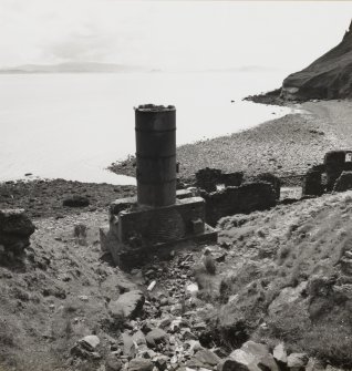 Elevated view of the kiln from WNW, showing burn (down which water was carried in a salt-glaze fireclay pipe lade)