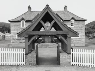 Memorial gateway, view from E