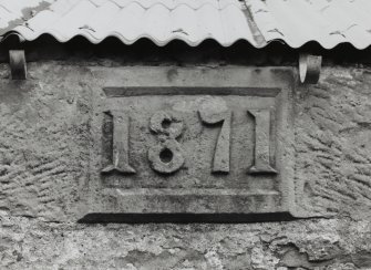 Detail of 1871 date stone in S block of steading.
See MS/744/117 and DC33078