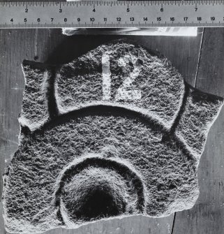 View of symbol stone fragment (no.3).