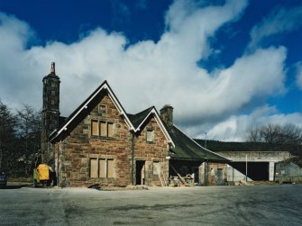 View from SE of E side of station