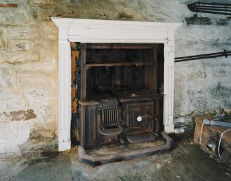 Interior.  Ground floor, kitchen, view of range