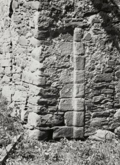 Detail of door joint in East side wall of South West range