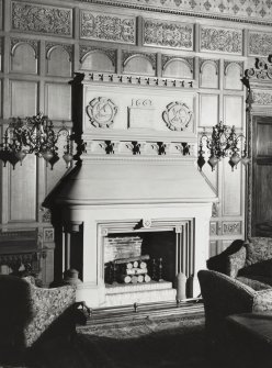 Interior-detail of North chimneypiece in Ground Floor Hall