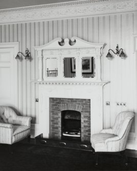 Interior-detail of chimneypiece on North wall of Ospis Bedroom on Second Floor