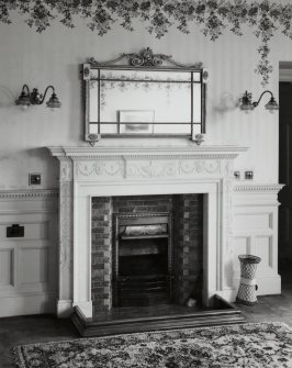 Interior-detail of chimneypiece on East wall of First Floor Night Nursery