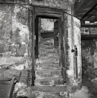 No 15 Blair Street, J & J A Dunn - Interior - detail of stair in Lower Basement