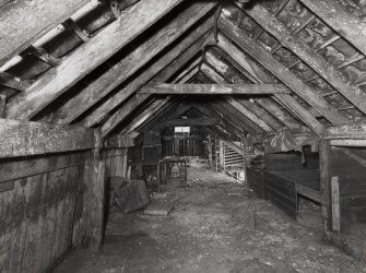 Interior view of the attic in the East block seen from the North.
