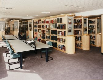 Interior view of the Monuments Record library seen from the East.