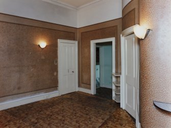 13 Brandon Street, interior.
View of hall from South-West showing 1950s linoleum.
