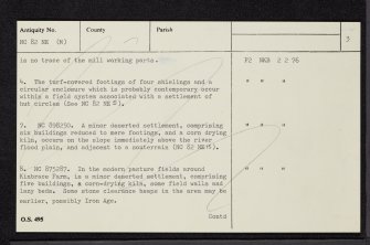 Miscellaneous Index Card, NC82NE (M), Ordnance Survey index card, Page Number 3, Recto