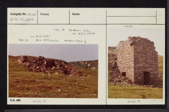 Miscellaneous index card, NC86NE 19 and 20, Ordnance Survey index card, Recto