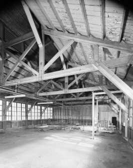 Craigmillar Brewery, wooden bridge, cooling space, interior
View from South West