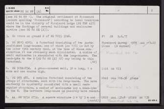 Miscellaneous Index Card, NC94NW (M), Ordnance Survey index card, Page Number 2, Verso