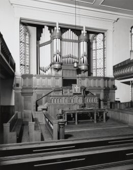 Broughton Place Church, interior
Detail of pulpit and organ