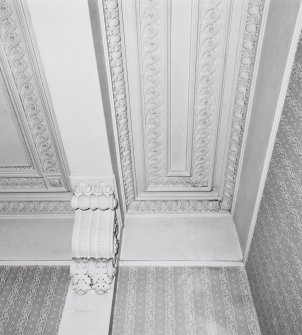 First floor, main S room, cornice and console brackets, detail