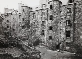 Rear of West tenements from South West.