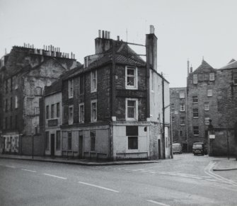 View of No. 76 - 82 Buccleuch Street seen from the North with Boroughloch Square in the background.