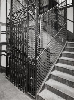 Wrought ironwork lift cage