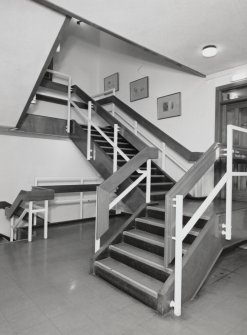Moray House. Interior. view of 1970's stair hall from North West