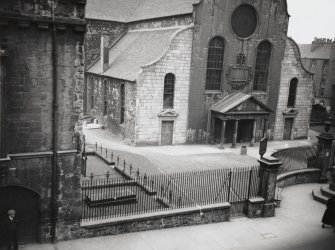 Canongate Church
Elevated view from South West also showing part of Burgh Cross