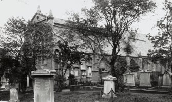 General view of Greyfriars Church and Churchyard.