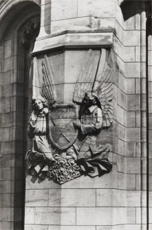 Edinburgh Castle, Scottish National War Memorial.
View of relief sculpture on exterior of Scottish National War Memorial.