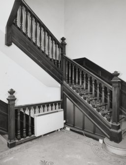 Interior, ground floor, staircase, view from North West.