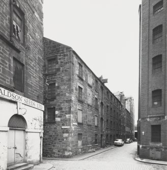 Edinburgh, Leith, Chapel Lane, Warehouses.
General view from West.