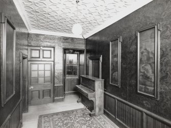 Interior, general view of First Floor landing in Old Craig House from North.