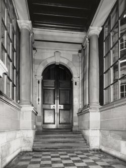 General view of interior of portico at Craig House.