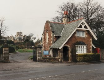 General view of East Lodge to Craig House from East.