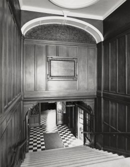 Interior, general view of main staircase hall of Craig House from West.