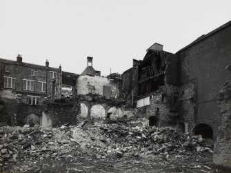 View from North East during demolition, showing remains of Brewhouse