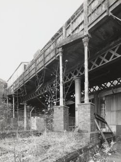 View from NE at trackbed level showing underside of the bridge.