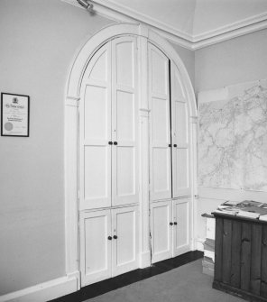 Interior.
Detail of arched cupboard in principal room on first floor.