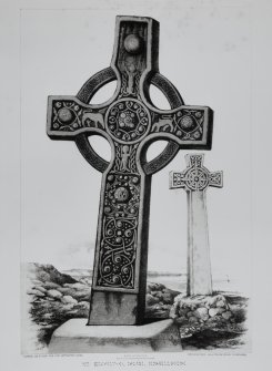 Kildalton Cross, Islay. Front face. From J Stuart, The Sculptured Stones of Scotland, vol. ii, 1867, plate xxxvi.