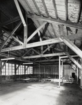 Craigmillar Brewery, wooden bridge, cooling space, interior
View from South West