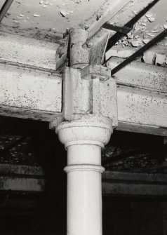 Craigmillar Brewery, tun room, interior
Detail of cast-iron column in basement