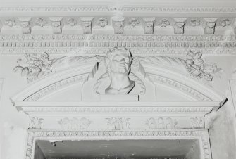 Detail of plasterwork in first floor east room (drawing room)