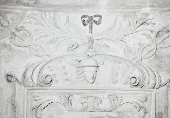 Detail of plasterwork in first floor east room (drawing room)