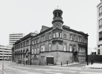 Edinburgh, Dewar Place, Electricity Power Station.
View from SW of S wing of building (with 1898 date plaque)