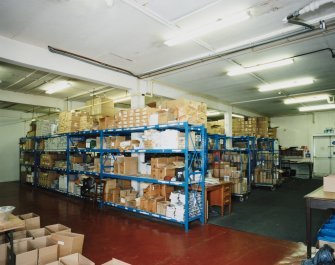 Interior. View of ground floor main warehouse from North East