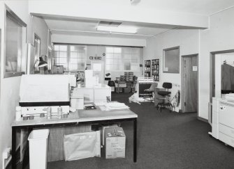 Interior. View of first floor workspace from South